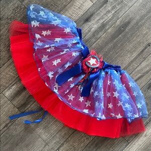 Red and Blue Star Tutu Skirt